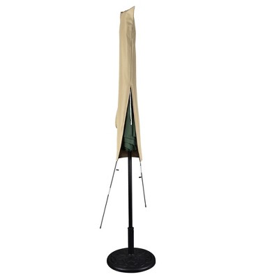 Yescom Portable Patio Umbrella Protective Cover Carry Bag w/ 2 Sew-in Wands Water Resistant 9ft Beige