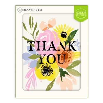 10ct Thank You Cards Flower Burst