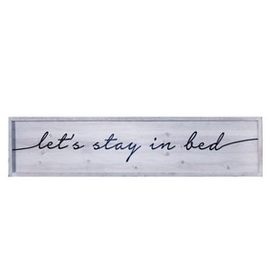 VIP Wood 63 in. Silver Lets Stay in Bed Sign - 1 of 4