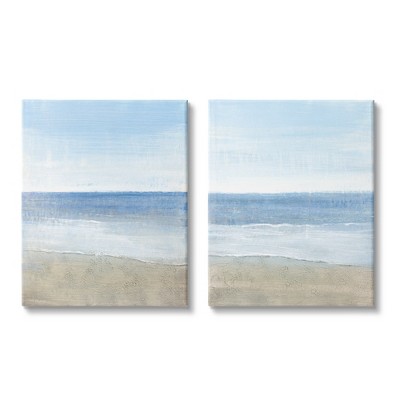 Stupell Industries Coastal Seafoam Beach Waves Soft Tide Landscape