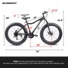 RISOKEYS Fat Tire Mountain Bike,26-Inch Wheels,Front Suspension Shock Absorption,Disc Brakes,21-Speed Gear System,for Mountain Sand Snow - 3 of 4