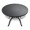 NicBex Outdoor Dining Table,Round Patio Table with Black Frame and Umbrella Hole for 4 to 6 Chairs,Outdoor Furniture,Black - 2 of 4
