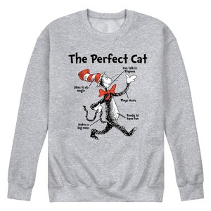 Men's - Dr. Seuss - Cat In The Hat Hello Hey Hi Graphic Fleece Sweatshirt - 1 of 4
