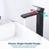 WOWOW Single Handle Single Hole High Arc Bathroom Faucet with Supply Line Included in Brushed Nickel - 3 of 4