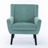 Ridstar Modern Soft Velvet Ergonomic Accent Chair with Armrests & Black Legs For Indoor Home-Mint Green - 3 of 4