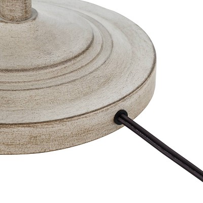 Carter Beige Metal and Cream Fabric 3-Piece Lamp Set