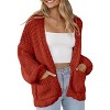 Womens Sweater Knit Cardigan with Pockets Open Front Cable Knit Sweater Chunky Thick Sweater Cardigan for Winter Comfy Knitwear - 3 of 4