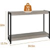 Coucheta 40" Farmhouse Console Table with Storage Shelf, Slatted Design Entryway Table for Living Room Hallway - 2 of 4