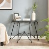 Syemin Console Tables Glass Surface Console Table Coffee Table Entryway Table Small Space Console Sofa Table Behind Couch, Black, 37.9"*15.9"*30.1" - 2 of 4