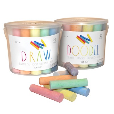 CocoNut Outdoor: 2 Pack Jumbo Sidewalk Chalk, 40 Pieces