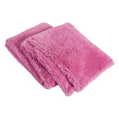 Teen Splashy Faux Fur Throw Blanket Pink - Makers Collective