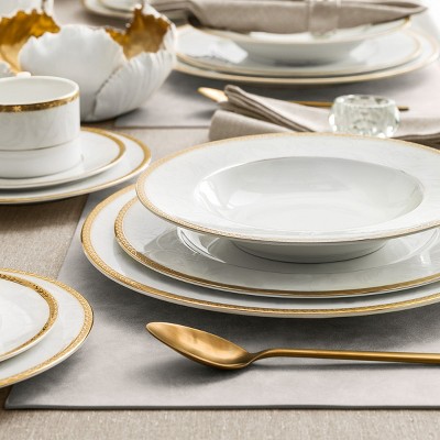 Togas Baglioni White/Gold Plate