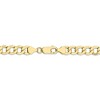 Black Bow Jewelry Men's 7mm 10k Yellow Gold Hollow Curb Link Chain Necklace - 4 of 4