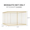Aoodor Universal 12 x 14 ft. Gazebo Replacement Mosquito Netting Screen 4-Panel Sidewalls with Double Zipper  (Only Netting) - 3 of 4