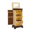 Beatrice Traditional 7 Drawer Antique Parchment Wood Hand Painted Jewelry Armoire - Powell - 4 of 4