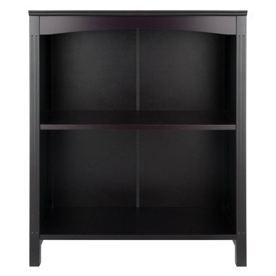 Espresso Brown Transitional 3-Tier Wood Bookshelf