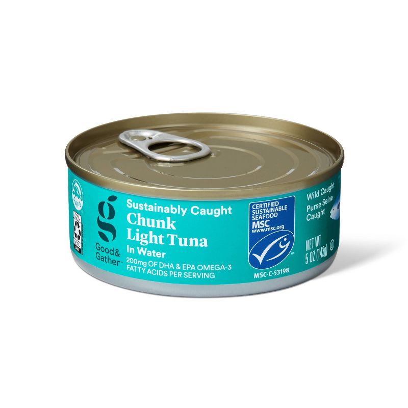Sustainably Caught Chunk Light Tuna in Water - 5oz - Good &#38; Gather&#8482;, 1 of 4
