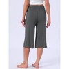 INSPIRE CHIC Women's High Waisted Pajama Shorts Viscose Comfy Soft Knee Length Long Shorts with Pockets - 4 of 4