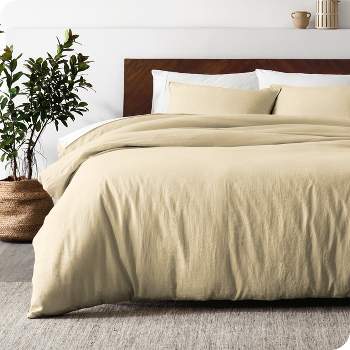 Linen Duvet Cover and Sham Set by Bare Home