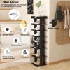 Tree City - Slim 7-Tier 45'' Vertical Wooden Shoe Rack for Entryway, Closet & Small Spaces ¨C Holds 7¨C10 Pairs - 4 of 4