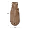 Storied Home Embossed Ceramic Vase, Brown Reactive Glaze - 2 of 3