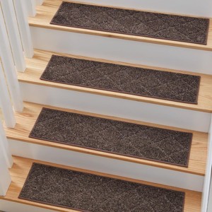 MBIGM Non-Slip Safety Rug, Stair Treads for Wooden Steps, Wood Treads for Steps, Ideal for Wooden Stairs, 15 pk - 1 of 4