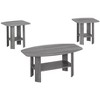 Monarch Specialties Table Set 3Pcs Set Coffee End Side Accent Living Room Laminate Grey Transitional - 3 of 4