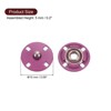 Unique Bargains Alloy Invisible Durable High Hardness Buckle Fasteners Press Studs Buttons 5 Pcs - 2 of 4