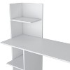 NicBex Home Office Desk 47.2" W Modern Writing Desk with 4-Layer Open Storage Bookshelves and Wooden Frame for Office, Study, Living Room - 4 of 4
