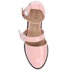 Journee Collection Womens Medium and Wide Width Constance Buckle Round Toe Mary Jane Flats, Blush 11W - 4 of 4