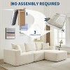 homfan 108" Modular Sectional Sofa - L Shaped Boneless Cloud Couch with 67.5" Chaise, Reversible L/R Facing, No Assembly Required - 4 of 4