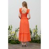 August Sky Women's Flutter Sleeve Smocked Midi Dress - 2 of 4