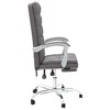 vidaXL Reclining Office Chair Gray Faux Leather - 4 of 4