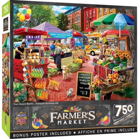 Masterpieces Farmer's Market WEEKEND MARKET 750 piece jigsaw puzzle NEW IN BOX 