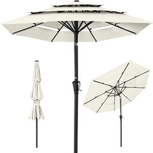 Best Choice Products 10ft 3-Tier Patio Umbrella, Market Sun Shade w/ Tilt Adjustment, Easy Crank - 1 of 4