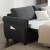 80.7'' U_Style 2-in-1 Sofa Bed Sleeper with Large Mattress and Rivet-Detail Armrests - 3 of 4