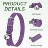 Unique Bargains Dog Collar with Bell Adjustable Buckle PU Leather Dog Collars - 3 of 4