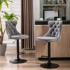 CAVINAS Dining Chairs Kitchen Chairs Set of 2 Bar Stool Swivel Velvet chairs with Backs Comfortable Tufted for Home Pub and Kitchen Island, - 3 of 4