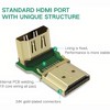SatelliteSale Digital HDMI Male to Female Right Angle 4K HDR PVC Black Adapter - 3 of 4
