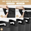 LunaLulinlk No Hook Black Boho Tufted Hotel Shower Curtain - 2 of 4