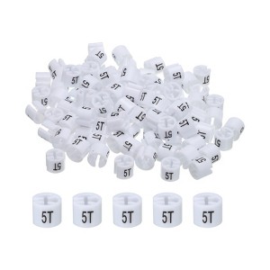 Unique Bargains Plastic Round Color Coding Hanger Garment Hanger Markers Tag 100 Pcs - 1 of 3