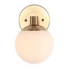 5.75" LED Metal/Frosted Glass Modernist Globe Pendent Gold/Black - JONATHAN Y: Art Deco Wall Light, ETL Listed, Dimmable - 2 of 4