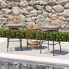 Tangkula 2 PCS Patio Bar Stools 360° Swivel PE Rattan Bar Chairs with Backrests & Footrests Outdoor Armless Barstools with Soft Seat Cushions - 3 of 4