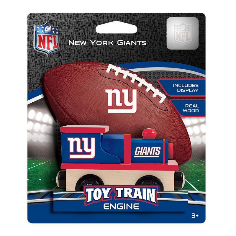 MasterPieces Officially Licensed NFL New York Giants Wooden Toy Train Engine For Kids, 3 of 4