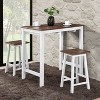 3 Pieces Counter Set Hanging Stool Easy To Clean For Small Space - 2 of 4