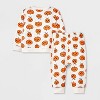 Baby Halloween Pumpkin Top & Pants Set - Cat & Jack™ Off-White - 2 of 3