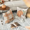 Hello Fall Hello Pumpkin Throw Pillow Covers, 18 x 18 Inch Autumn Thanksgiving Harvest Orange Eucalyptus - 4 of 4