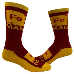 Crazy Dog T-Shirts Men's Iron Science Socks Funny Comic Hero Movie Science Chemistry Graphic Novelty Footwear - 1 of 4