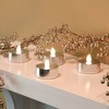 Lumabase 4ct Extra Large Battery Operated Tea Lights with Remote Control Silver - 2 of 4