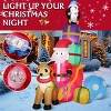 HOMDOX 4.76 × 3.28 × 5.91 FT Christmas Inflatable Decorations In/Outdoor Santa Claus Reindeer on Sleigh with Gift Boxes Built-in colorful LED Light - 3 of 4